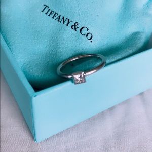 Tiffany platinum diamond ring size 4.5